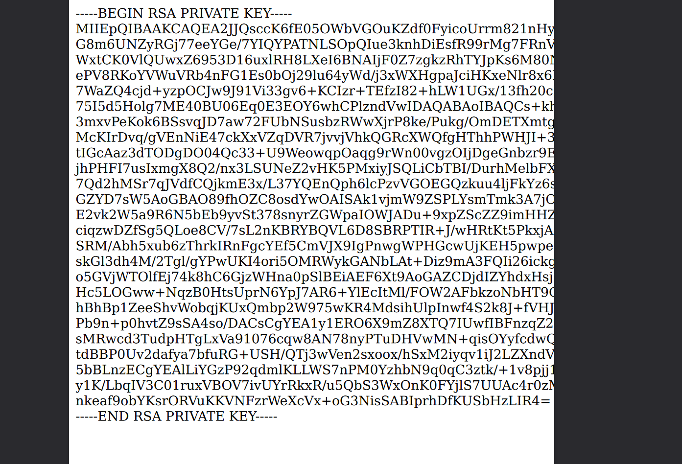 Leaked SSH Private Key